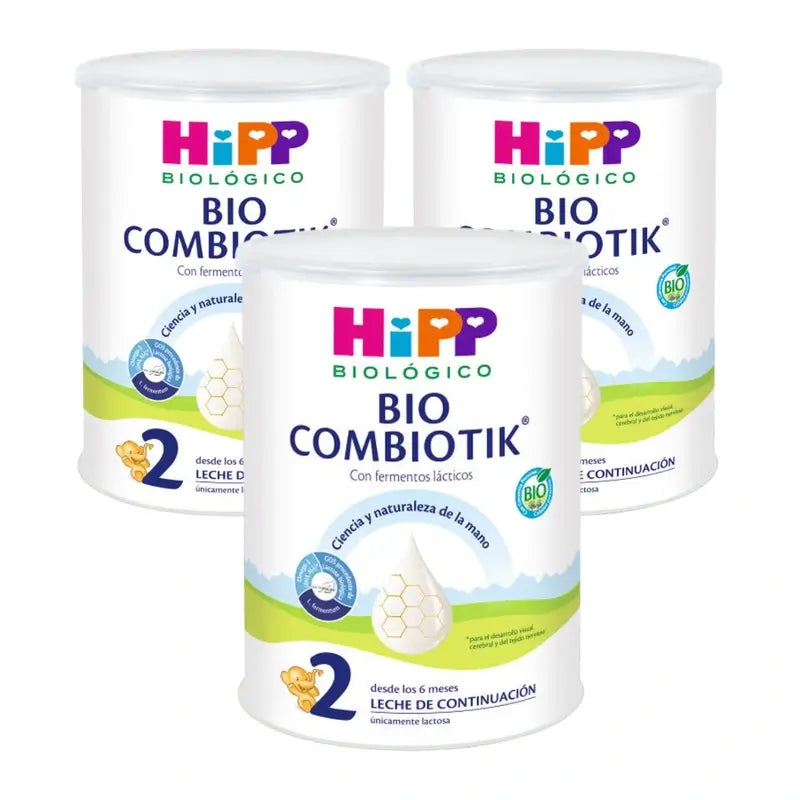 Hipp Combiotik 2, Leche de Continuación, Pack 3 x 800 gr