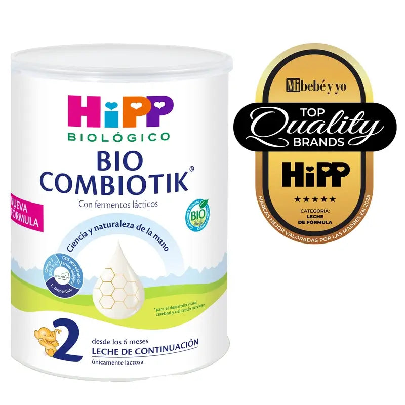 Hipp Combiotik 2, Leche de Continuación, Pack 8 x 800 gr