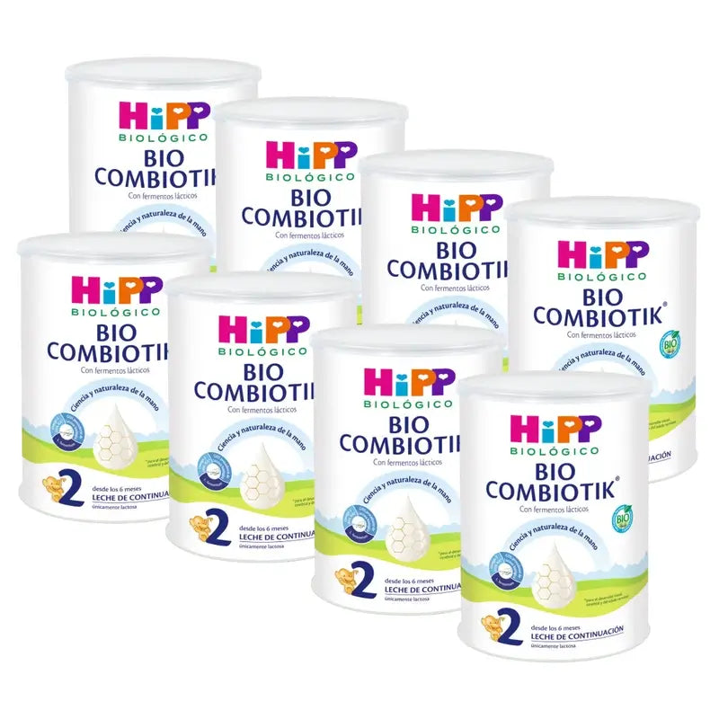 Hipp Combiotik 2, Leche de Continuación, Pack 8 x 800 gr