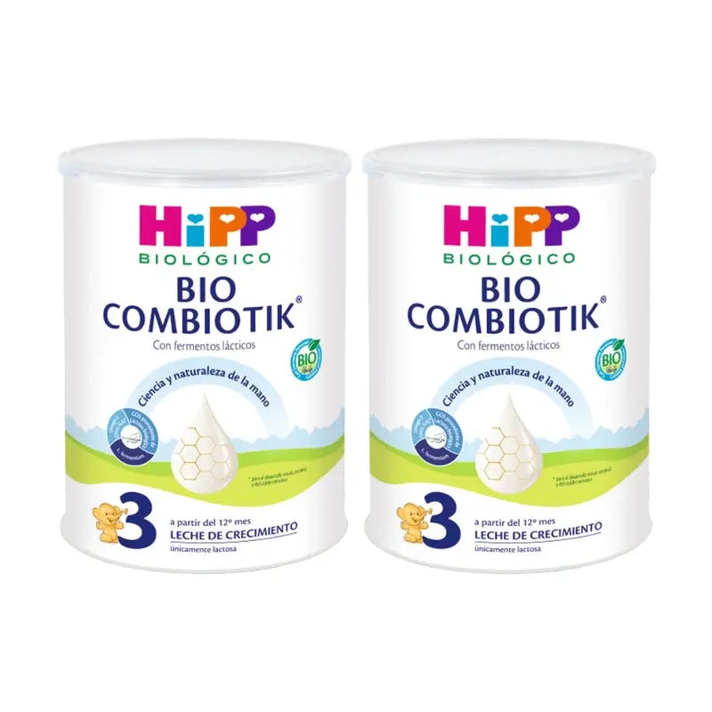 Hipp Combiotik 3, Leche de Crecimiento, Pack 2 x 800 gr