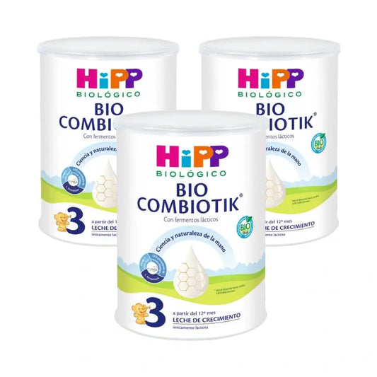 Hipp Combiotik 3, Leche de Crecimiento, Pack 3 x 800 gr
