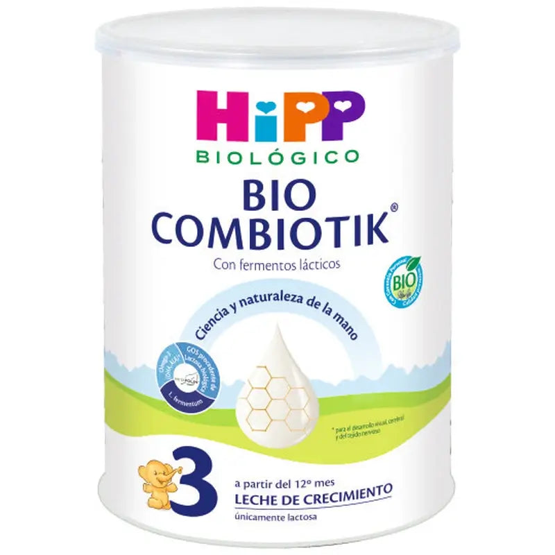 Hipp Combiotik 3, Leche de Crecimiento, Pack 6 x 800 gr