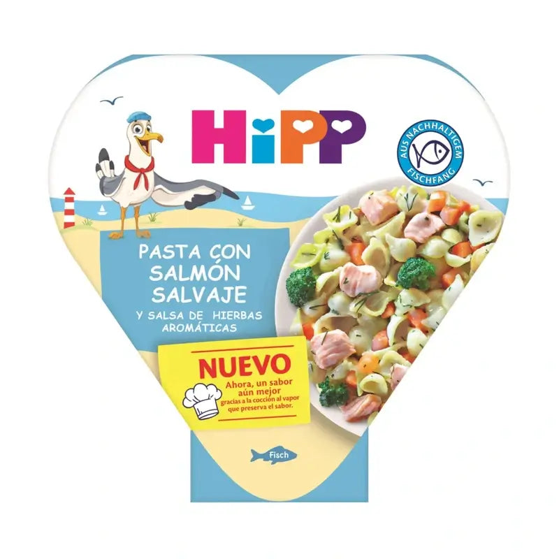 Hipp Bio Pasta Con Salmón Y Salsa De Hierbas Aromáticas, 250 G
