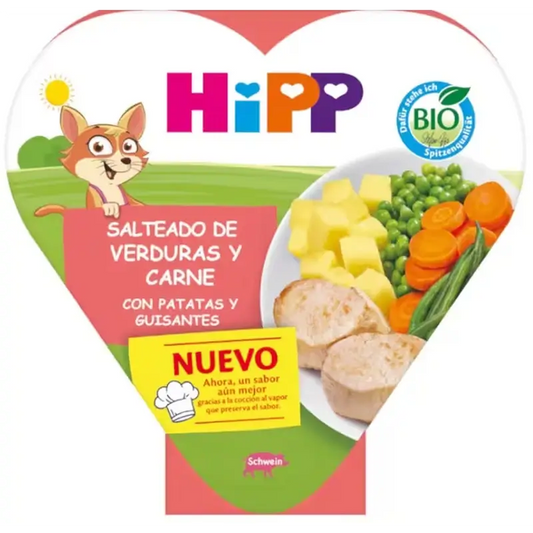Hipp Bio Salteado De Verduras,Carne,Patatas Y Guisantes, 250 G