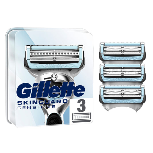 Gillette Recambios Skinguard Sensitive Compatible Con Mangos Fusion , 3 unidades