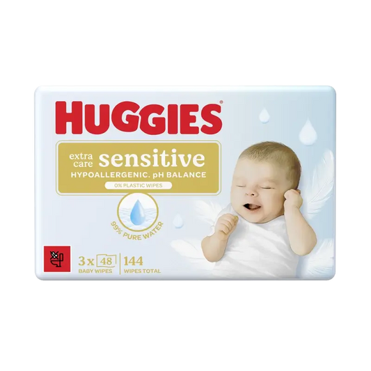 Huggies Extra Care Sensitive Toallitas , 144 unidades