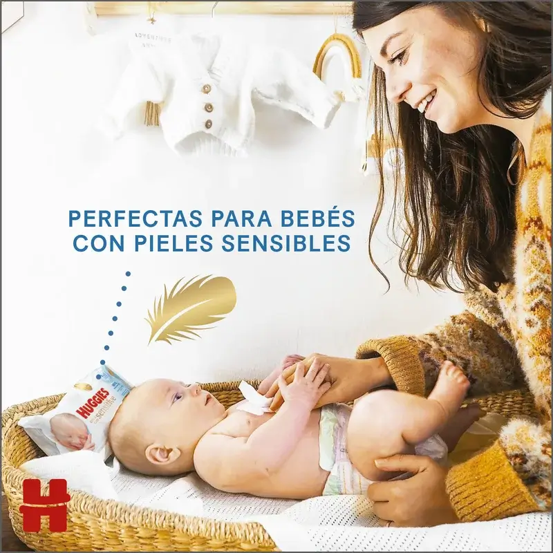 Huggies Extra Care Sensitive Toallitas , 144 unidades
