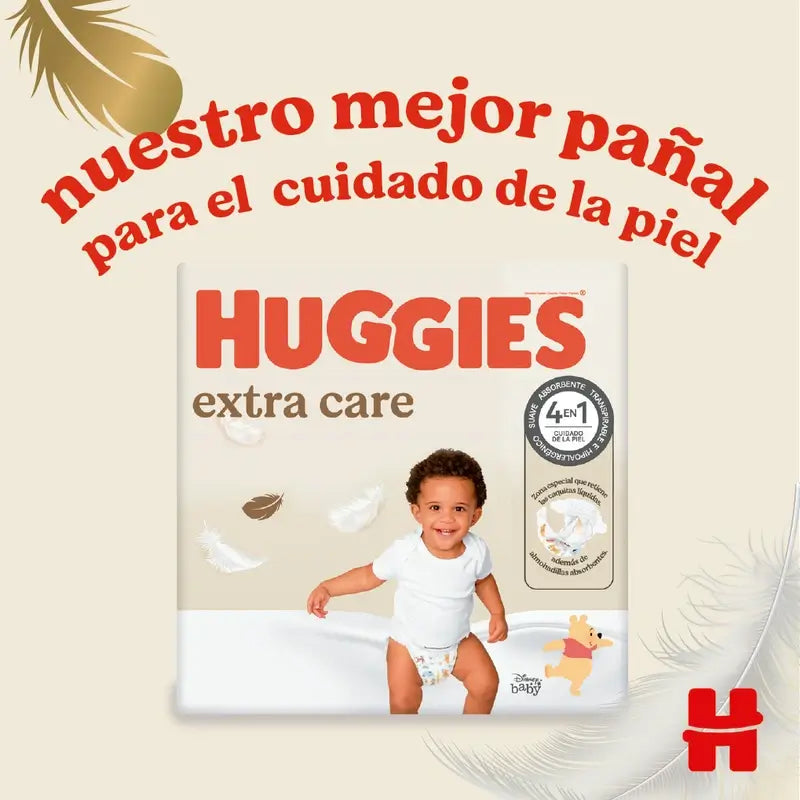 Huggies Extra Care Talla 2 (4-6 Kg) Pañal Para Bebé Disney, 24 unidades
