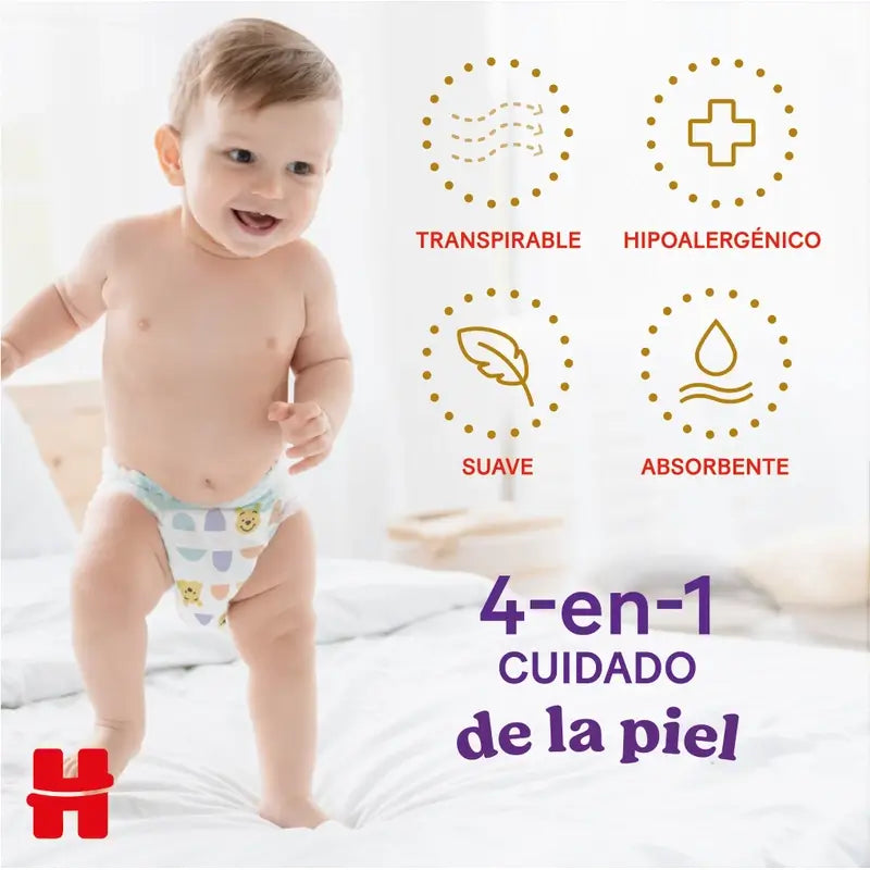 Huggies Extra Care Talla 5 (12-17 Kg) Pañal Braguita Para Bebé Disney , 24 unidades