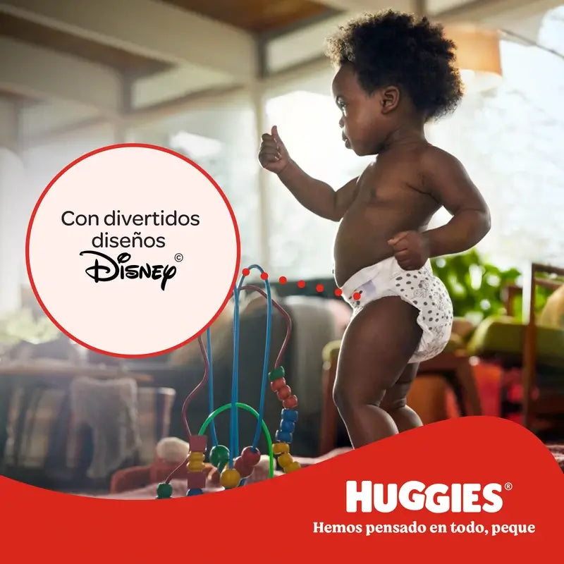 Huggies Little Movers Talla 5 (12-17 Kg) Pañal Braguita Para Bebé Disney , 104 unidades
