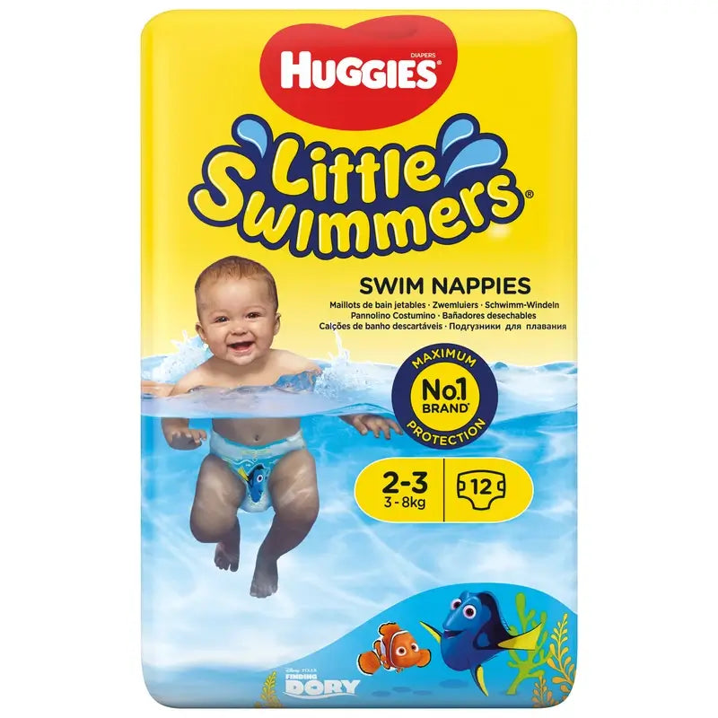 Huggies Little Swimmers Pañales Bañadores Talla 2-3 , 12 unidades