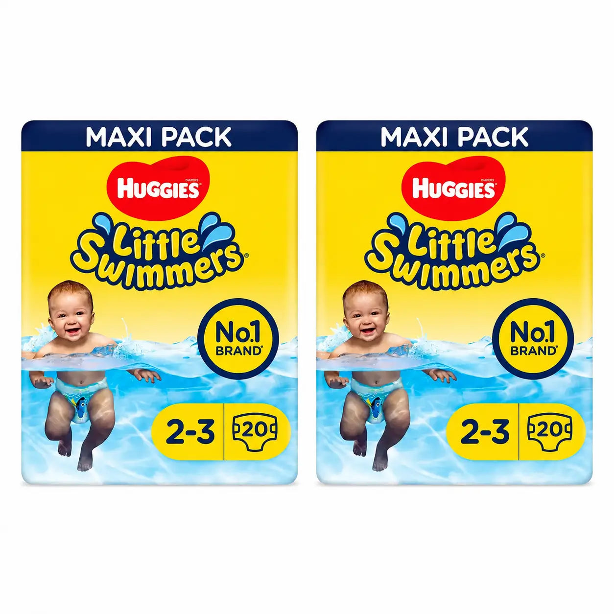 Huggies Little Swimmers Talla 2-3 Pañales Bañadores , 20 unidades, pack 2