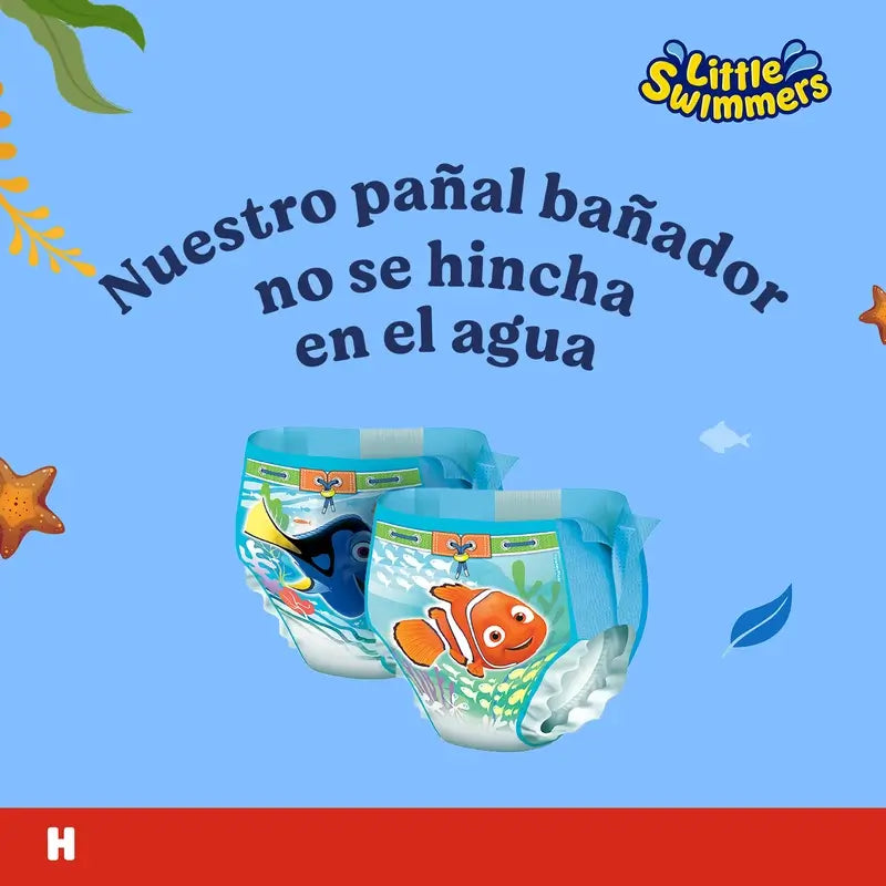 Huggies Little Swimmers Talla 3-4 Pañales Bañadores , 12 unidades
