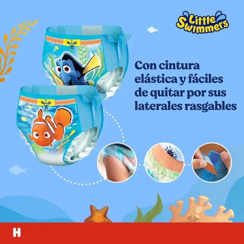 Huggies Little Swimmers Talla 3-4 Pañales Bañadores , 12 unidades