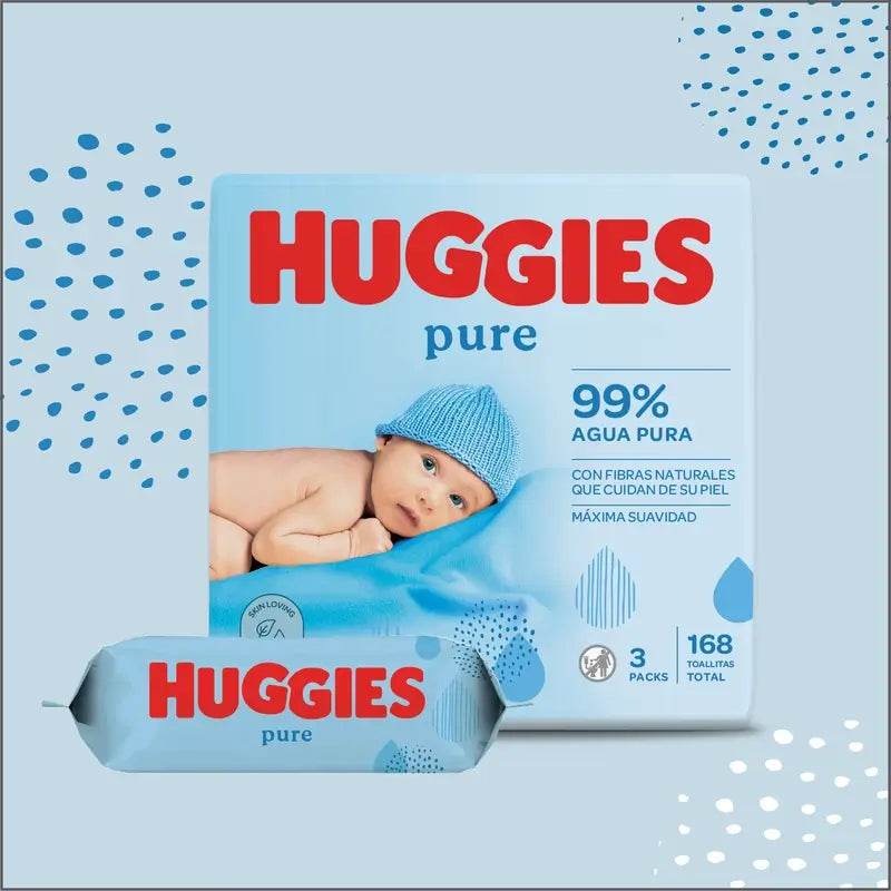 Huggies Pure Toallitas , 168 unidades