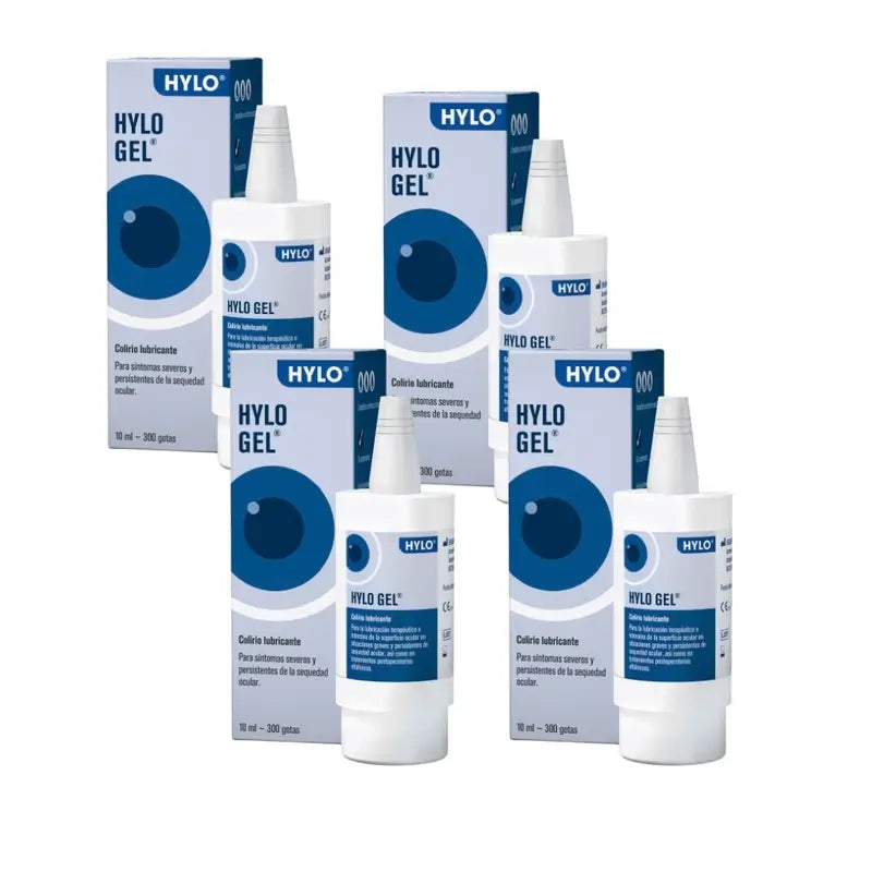 Hylo Gel Colirio 10 ml, Pack de 4