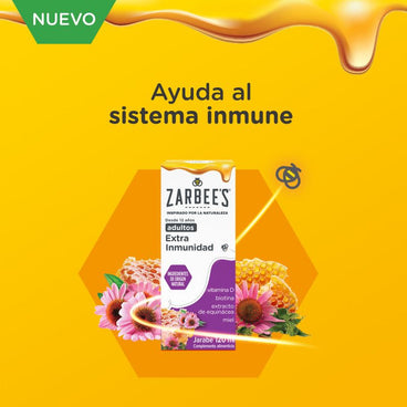 Zarbee'S Jarabe Adulto Extra Inmunidad Con Miel Y Extracto De Equinacéa , 120 ml