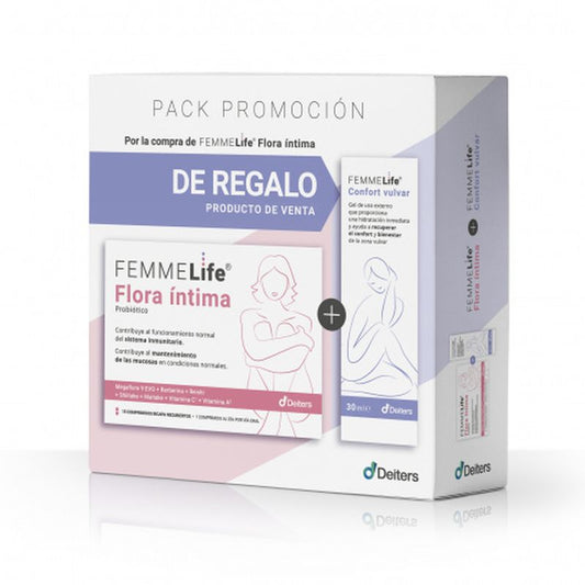 Deiters Femmlife Flora Íntima ( Probióticos)  + Regalo Femmlife Confort Vulvar