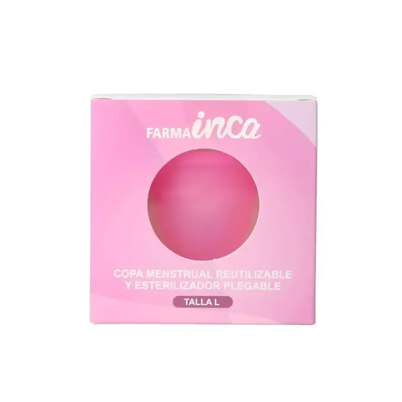 Inca Copa Menstrual Reutilizable Y Esterilizador Plegable Talla L