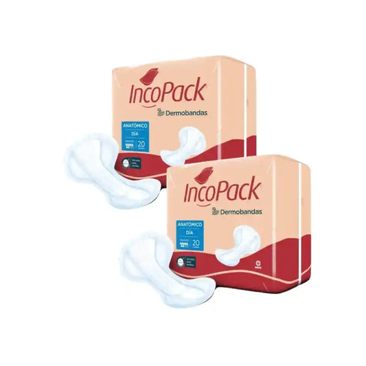 Incopack Anatómico Día , Pack 2, 160 Unidades.