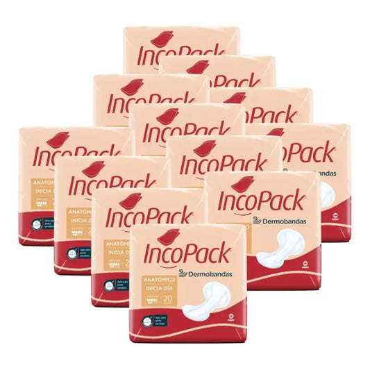 Incopack Inicia Anatómico Día , Pack 3, 240 Unidades