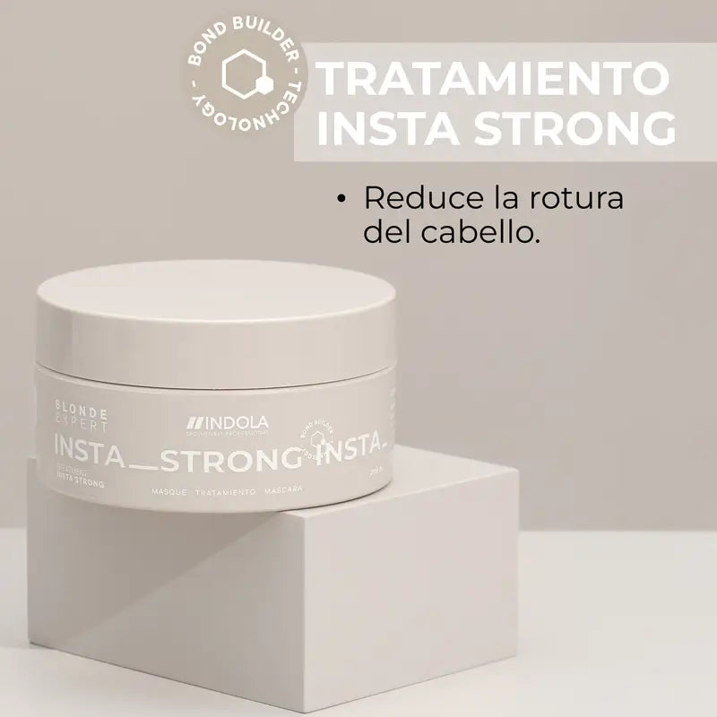 Indola Mascarilla Instastrong Todo Tipo De Rubios Profesional, 200 Ml
