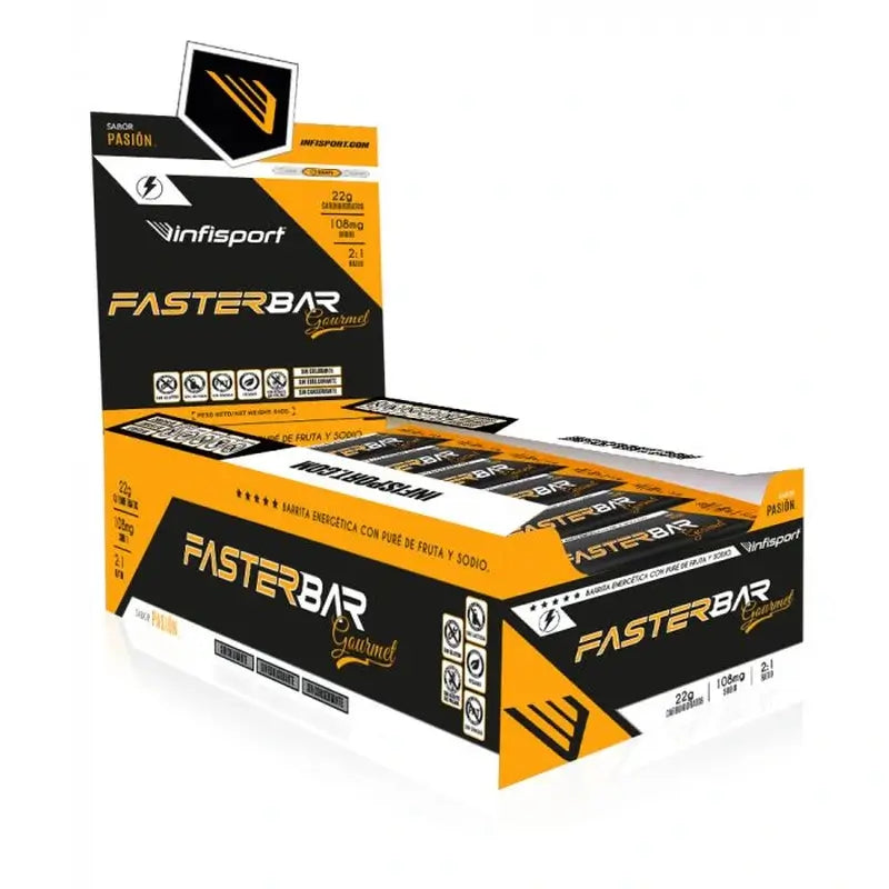 Infisport Caja Faster Gourmet Fruta De La Pasion , 28 unidades