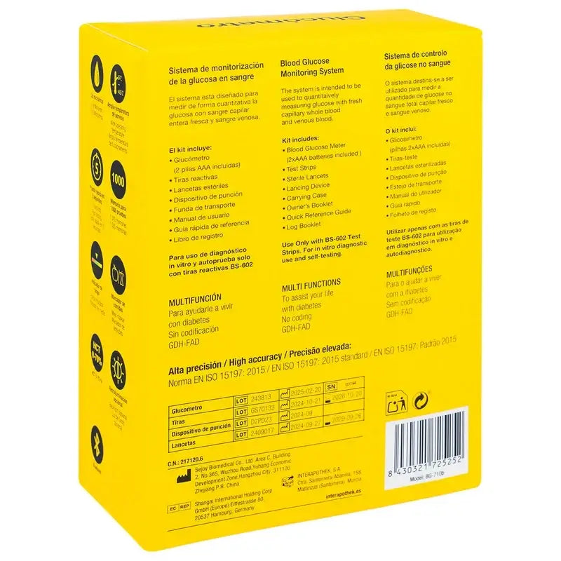 Interapothek Glucometro Bg-710B , 1 unidad