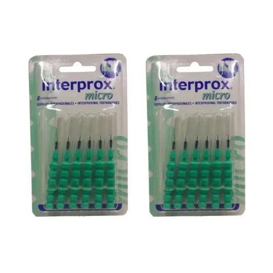 Interprox Micro Cepillo Dental Interproximal, 2X6 Unidades