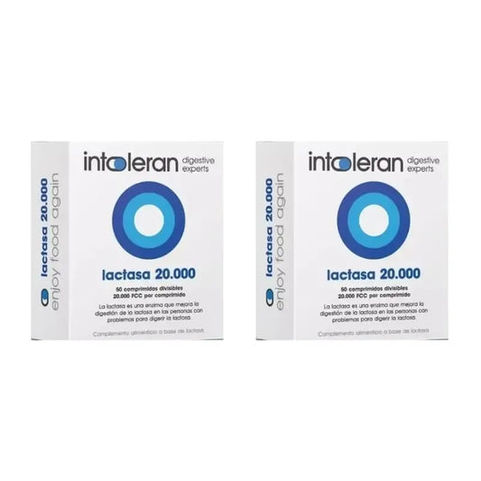 Intoleran Lactasa 20000 Complemento Alimenticio , 2X50 Comprimidos