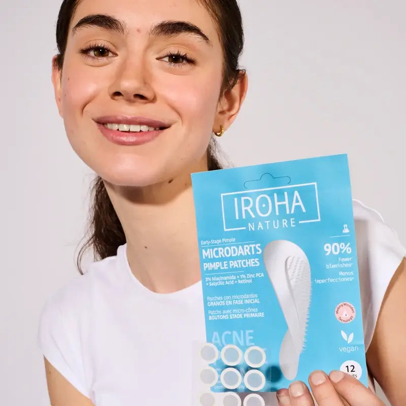 Iroha Nature Acne Prone Skin Parches Granos Microdardos, 12 unidades
