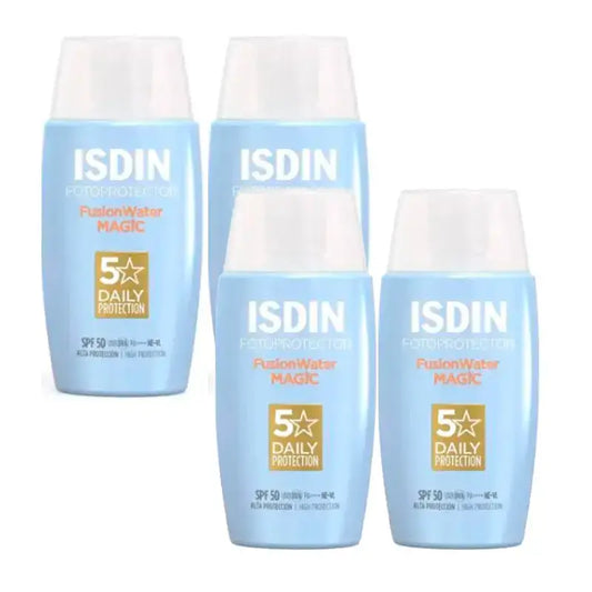 Isdin Fotoprotector Fusion Water Magic Fotoprotector SPF 50, Pack 4 x 50 Ml