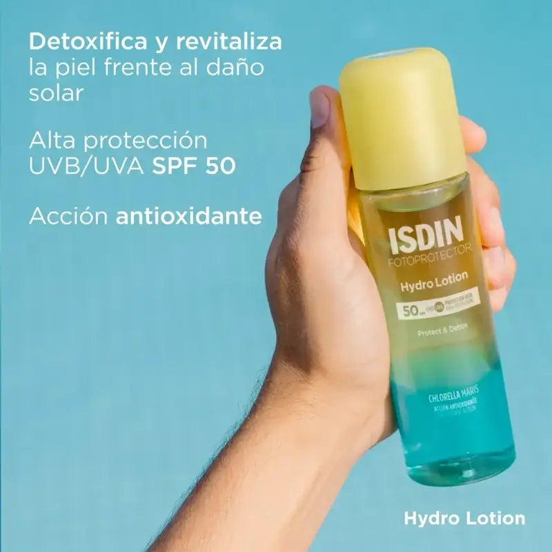 isdin hydrolotion spf 50 detoxifica y revitaliza la piel