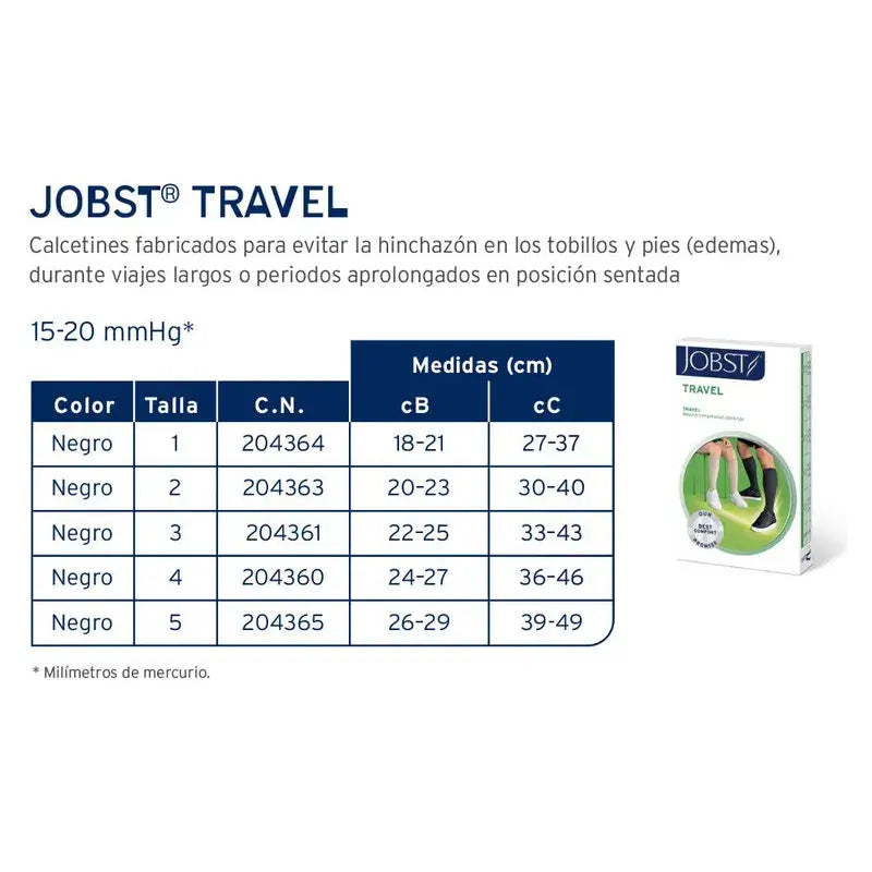 Jobst Calcetines Travel Negro