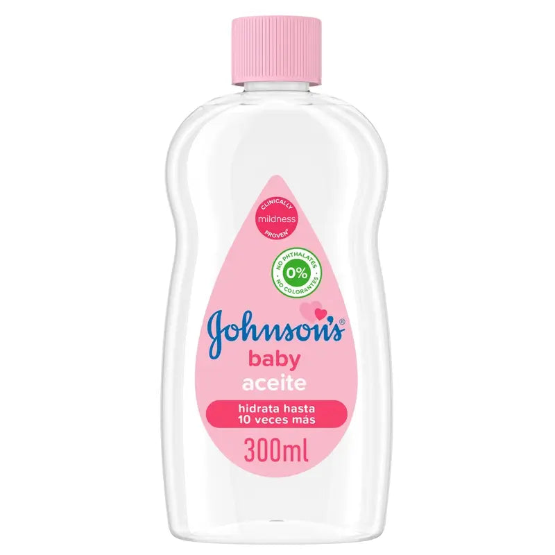 Johnson'S Baby Aceite Regular, Deja la Piel Suave y Sana, Ideal Para Pieles Delicadas, 300 ml