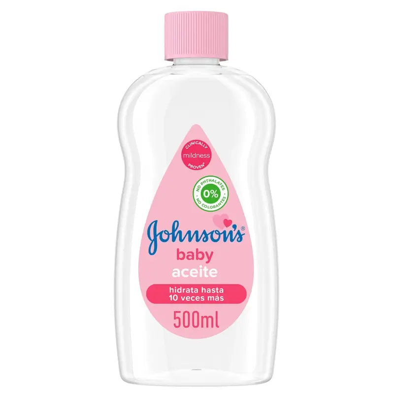 Johnson'S Baby Aceite Regular, Deja la Piel Suave y Sana, Ideal Para Pieles Delicadas, 500 ml