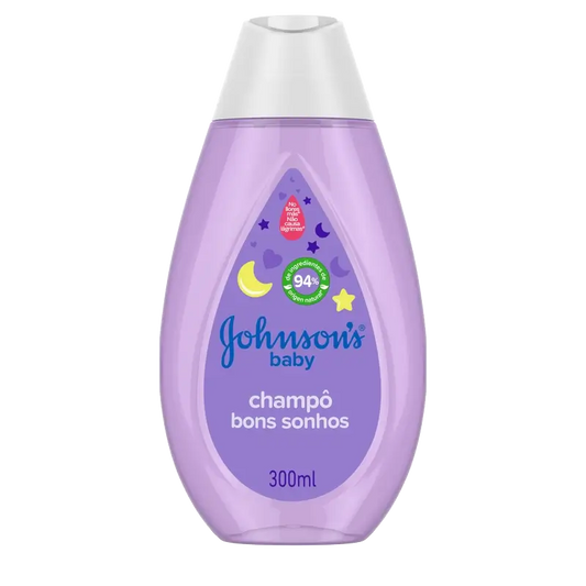 Johnson'S Baby Dulces Sueños, Champú con Esencias Relajantes Naturalcalm, Lavanda y Manzanilla, 300 ml