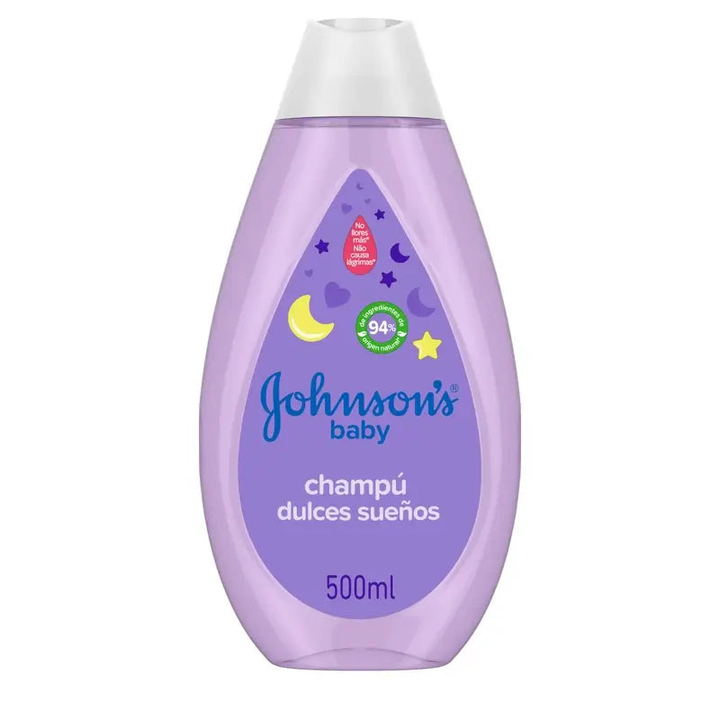 Johnson'S Baby Dulces Sueños, Champú con Esencias Relajantes Naturalcalm, Lavanda y Manzanilla, 500 ml