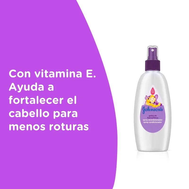 Johnson'S Baby Gotas de Fuerza Acondicionador En Spray Para Niños, 200 ml