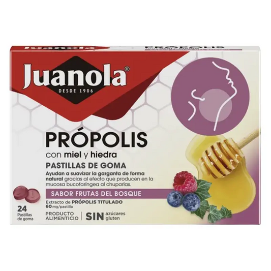Juanola Pastillas Blandas Própolis Frutas Del Bosque, 24 pastillas
