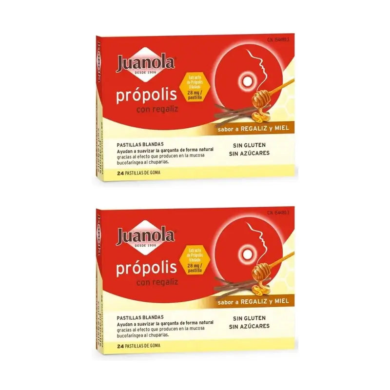 Juanola Propolis Regaliz, 2X24 Pastillas