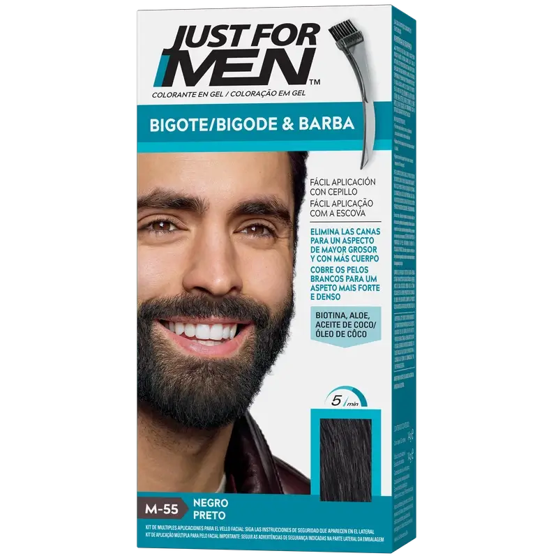 Just For Men Bigote y Barba Negro