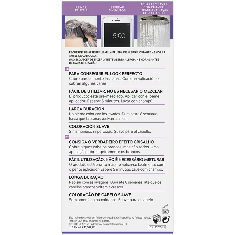 Just For Men Touch Of Grey Castaño