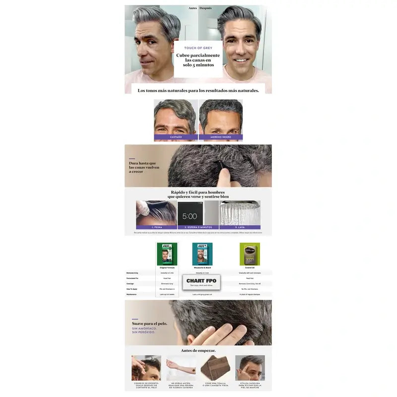 Just For Men Touch Of Grey Castaño