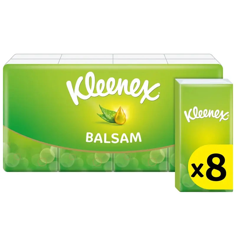 Kleenex Balsam Pañuelos Bolsillo , 8 unidades