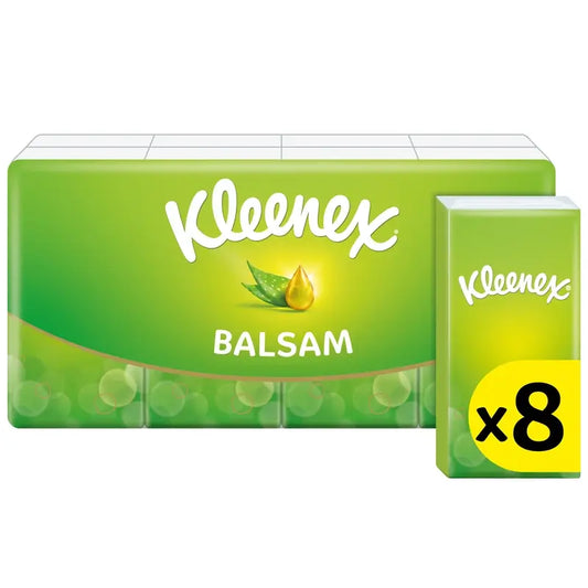 Kleenex Balsam Pañuelos Bolsillo , 8 unidades