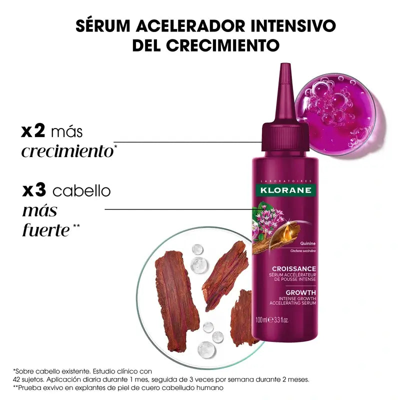 Klorane Crecimiento Serum Acelerador Intensivo Del Crecimiento, 100 ml