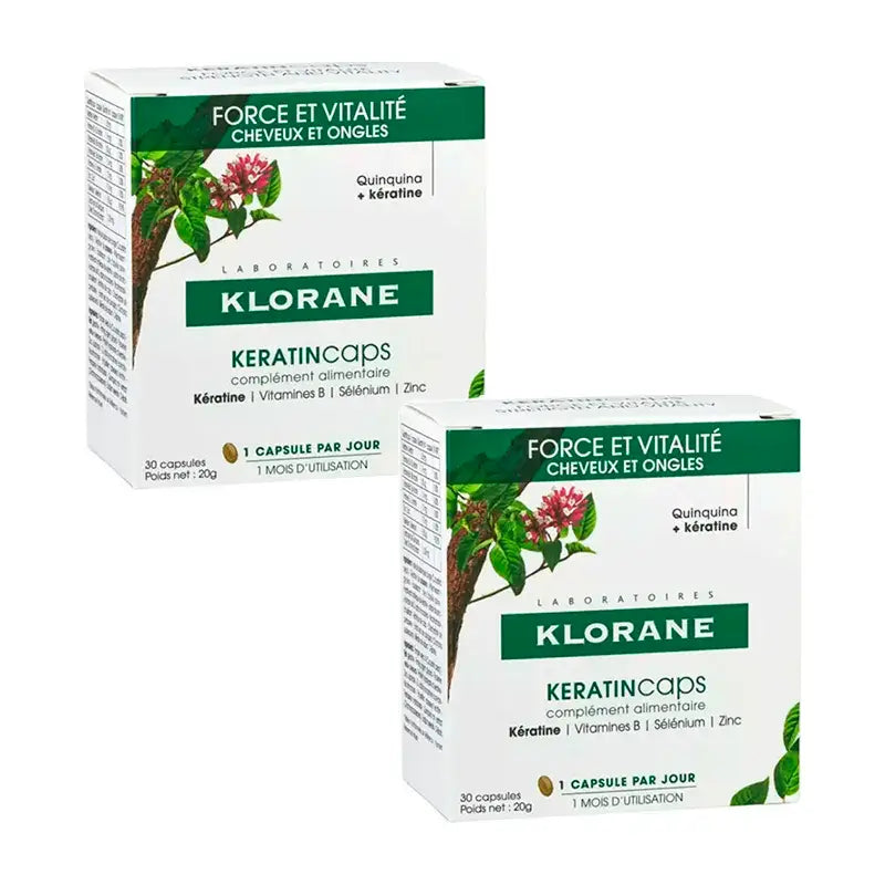 Klorane Keratincaps, Pack 2 x 30 cápsulas
