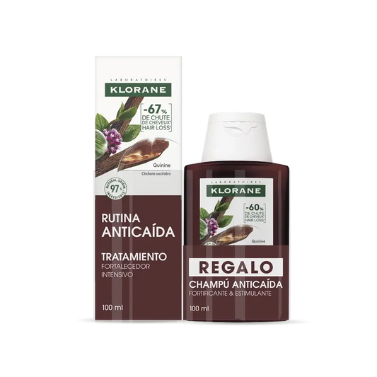 Klorane Pack Tratamiento Intensivo Anticaida + Champú Quinina 100 Ml