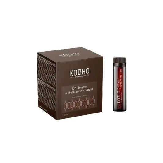 Kobho Labs Suplemento Colágeno + Ácido Hialurónico, 20 viales